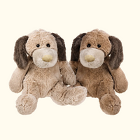 Hond en beer knuffel 28 cm, pluche duo