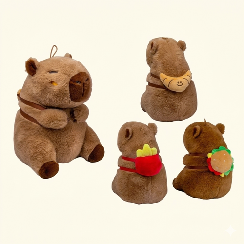 Capybara knuffel 20 cm met rugzak