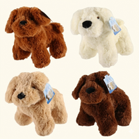 Staande hond knuffel 28 cm van pluche in 4 kleuren