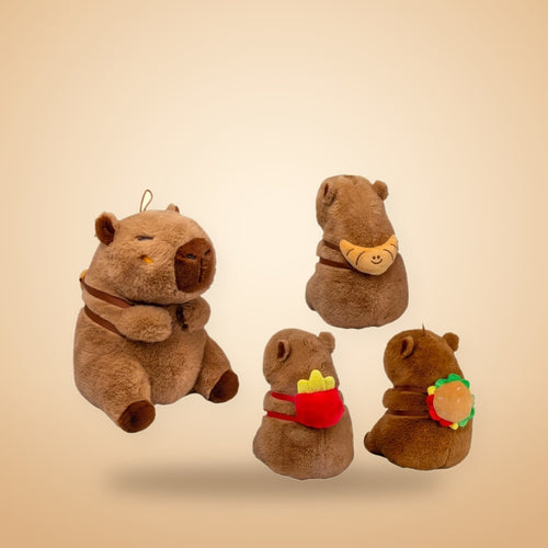 Capybara Knuffel 20 cm met Rugzak - Schattig Pluche Speelgoed, sfeerfoto